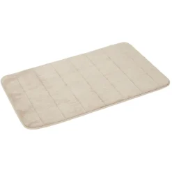 New Gifi Tapis de salle de bain taupe à mémoire de forme