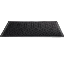Nettoyage Et Entretien|Gifi Tapis d'entrée extérieur antidérapant 75x45cm polyester et caoutchouc noir