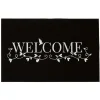 Nettoyage Et Entretien|Gifi Tapis d'entrée noir et blanc design fluorescent "Welcome"
