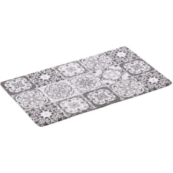 Nettoyage Et Entretien|Gifi Tapis d'entrée rectangulaire motif carreau de ciment gris
