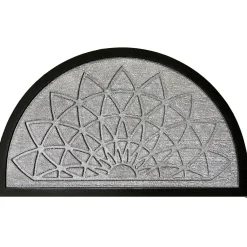 Nettoyage Et Entretien|Gifi Tapis d'extérieur demi lune motif rosace relief 45x75cm