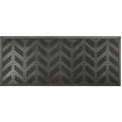 Nettoyage Et Entretien|Gifi Tapis d'extérieur en caoutchouc avec picots motif chevron noir