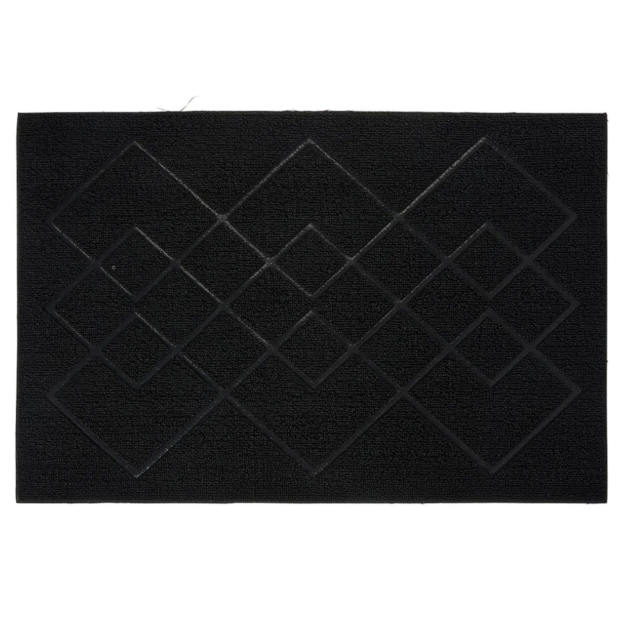 Nettoyage Et Entretien|Gifi Tapis d'extérieur noir design losanges 60x40 cm