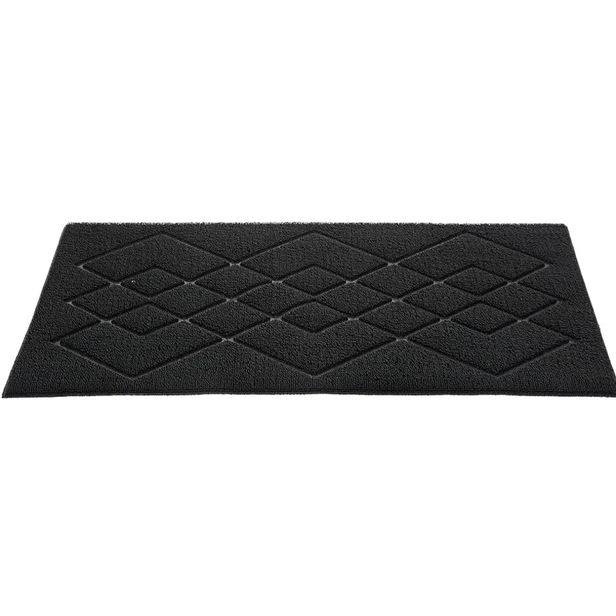 Nettoyage Et Entretien|Gifi Tapis d'extérieur noir design losanges 60x40 cm
