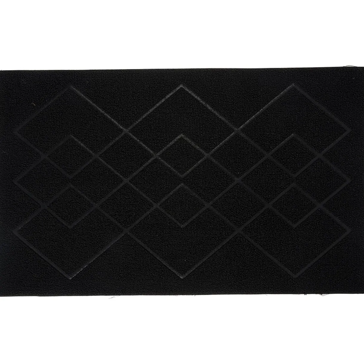 Nettoyage Et Entretien|Gifi Tapis d'extérieur noir design losanges 75x45 cm