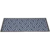 Nettoyage Et Entretien|Gifi Tapis entrée anti poussière rectangulaire motif vague bleu contour noir