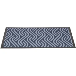 Nettoyage Et Entretien|Gifi Tapis entrée anti poussière rectangulaire motif vague bleu contour noir