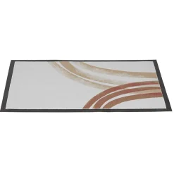 Nettoyage Et Entretien|Gifi Tapis entrée anti poussière rectangulaire motif courbe effet peinture beige