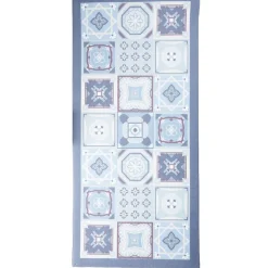 Nettoyage Et Entretien|Gifi Tapis mémoire de forme motif carreau de ciment bleu