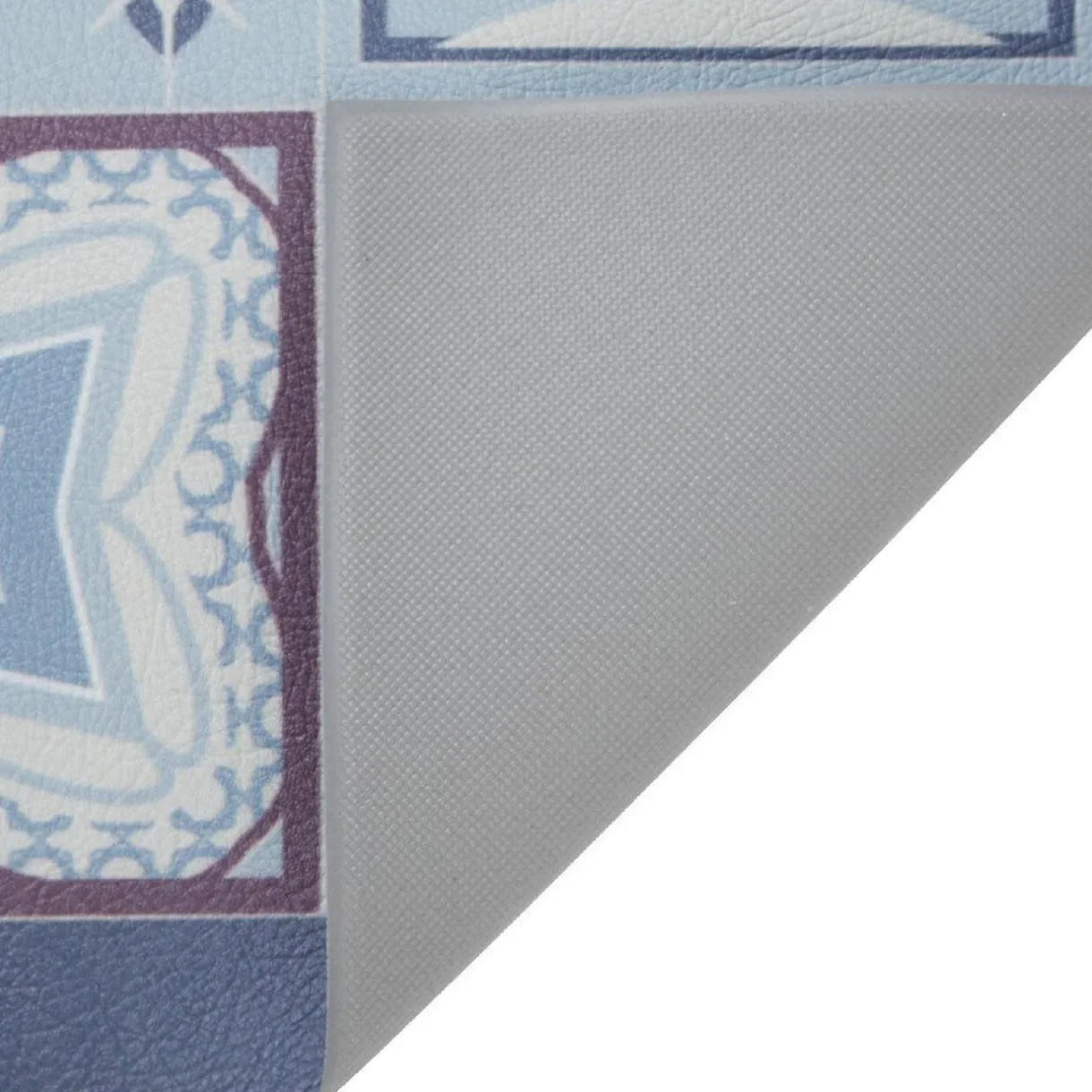 Nettoyage Et Entretien|Gifi Tapis mémoire de forme motif carreau de ciment bleu