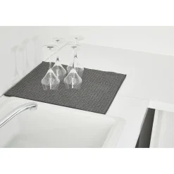 Nettoyage Et Entretien|Gifi Tapis éponge microfibre gris pour évier