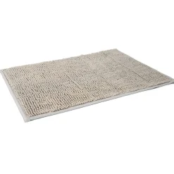 Outlet Gifi Tapis pour salle de bain chenille uni gris 45x65cm