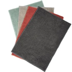 Outlet Gifi Tapis pour salle de bain chenille uni gris 45x65cm