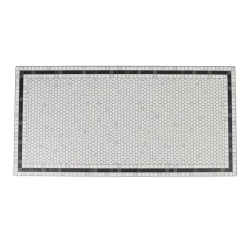 Nettoyage Et Entretien|Gifi Tapis rectangulaire imprimé graphique blanc et noir