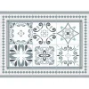 Nettoyage Et Entretien|Gifi Tapis rectangulaire vinyle motif carreau de ciment 70 x 49,5 cm