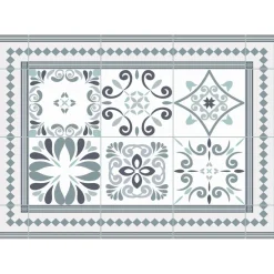 Nettoyage Et Entretien|Gifi Tapis rectangulaire vinyle motif carreau de ciment 70 x 49,5 cm