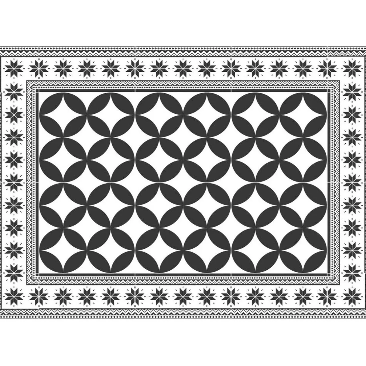 Nettoyage Et Entretien|Gifi Tapis rectangulaire vinyle motif carreau de ciment 70 x 49,5 cm