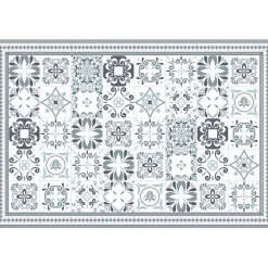 Nettoyage Et Entretien|Gifi Tapis rectangulaire vinyle motif carreau de ciment 150 x 100 cm