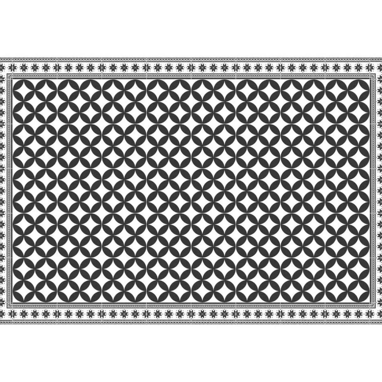 Nettoyage Et Entretien|Gifi Tapis rectangulaire vinyle motif carreau de ciment 150 x 100 cm