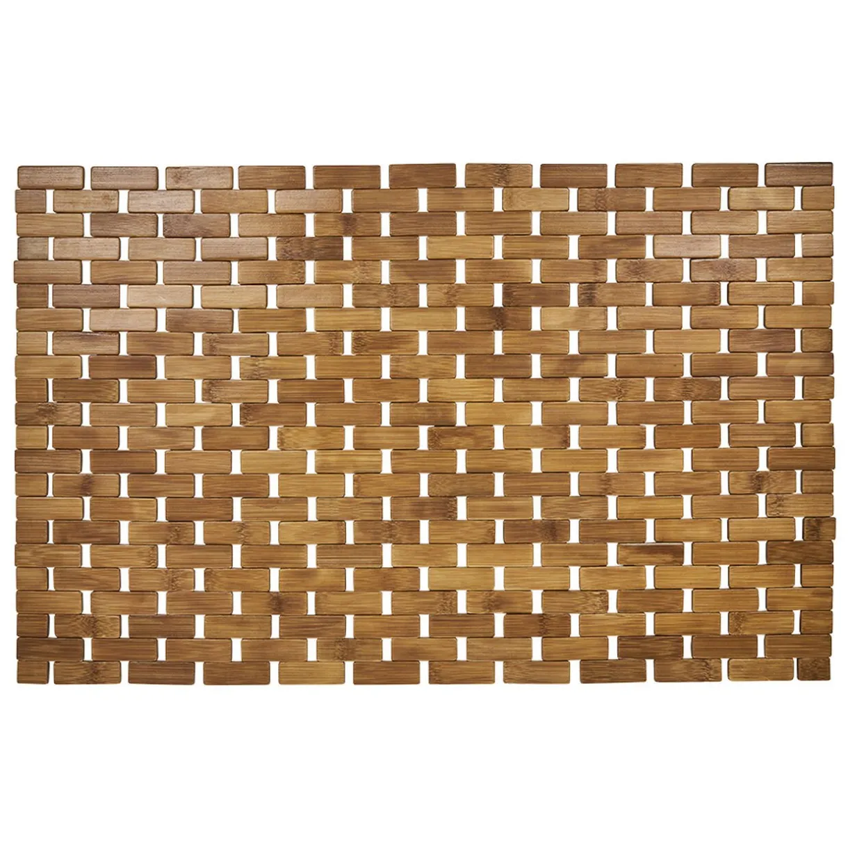 Best Gifi Tapis salle de bain 100% bambou marron 72x45cm