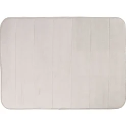 Hot Gifi Tapis salle de bain à mémoire de forme uni taupe