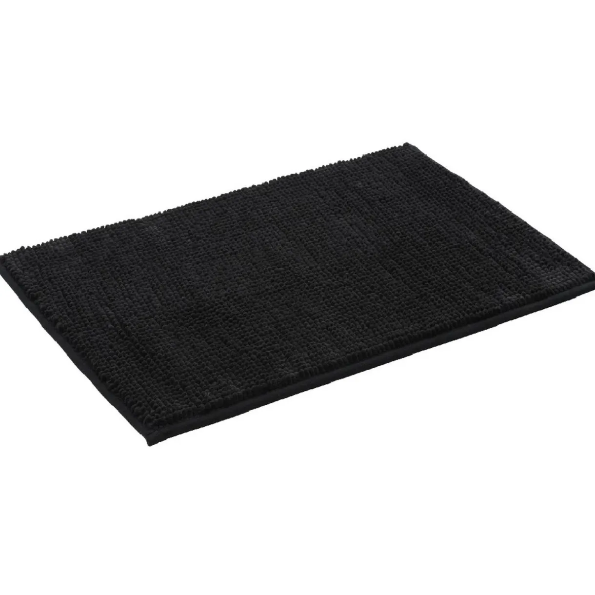 Best Gifi Tapis salle de bain chenille uni noir