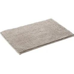 Clearance Gifi Tapis salle de bain chenille uni taupe