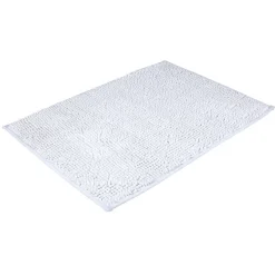 Gifi Tapis salle de bain chenille blanc