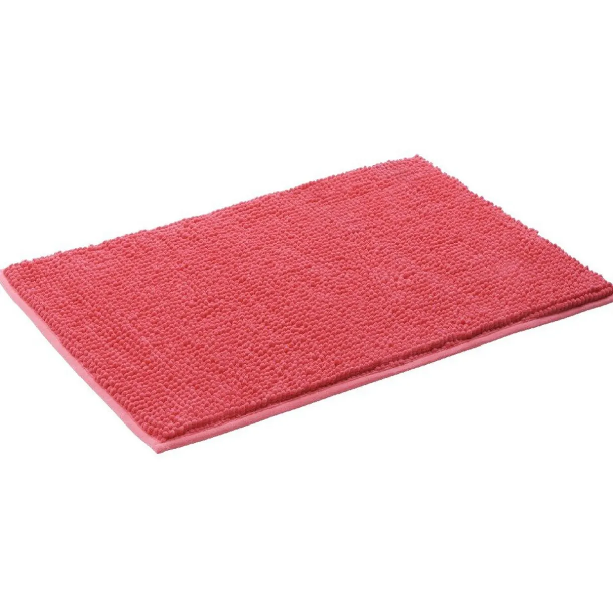 Sale Gifi Tapis salle de bain chenille uni rose