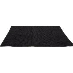 Hot Gifi Tapis salle de bain chenille noir