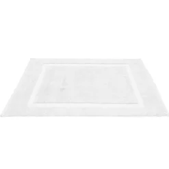 Outlet Gifi Tapis salle de bain coton blanc 70x40 cm