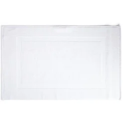 Hot Gifi Tapis salle de bain coton blanc 70x40 cm