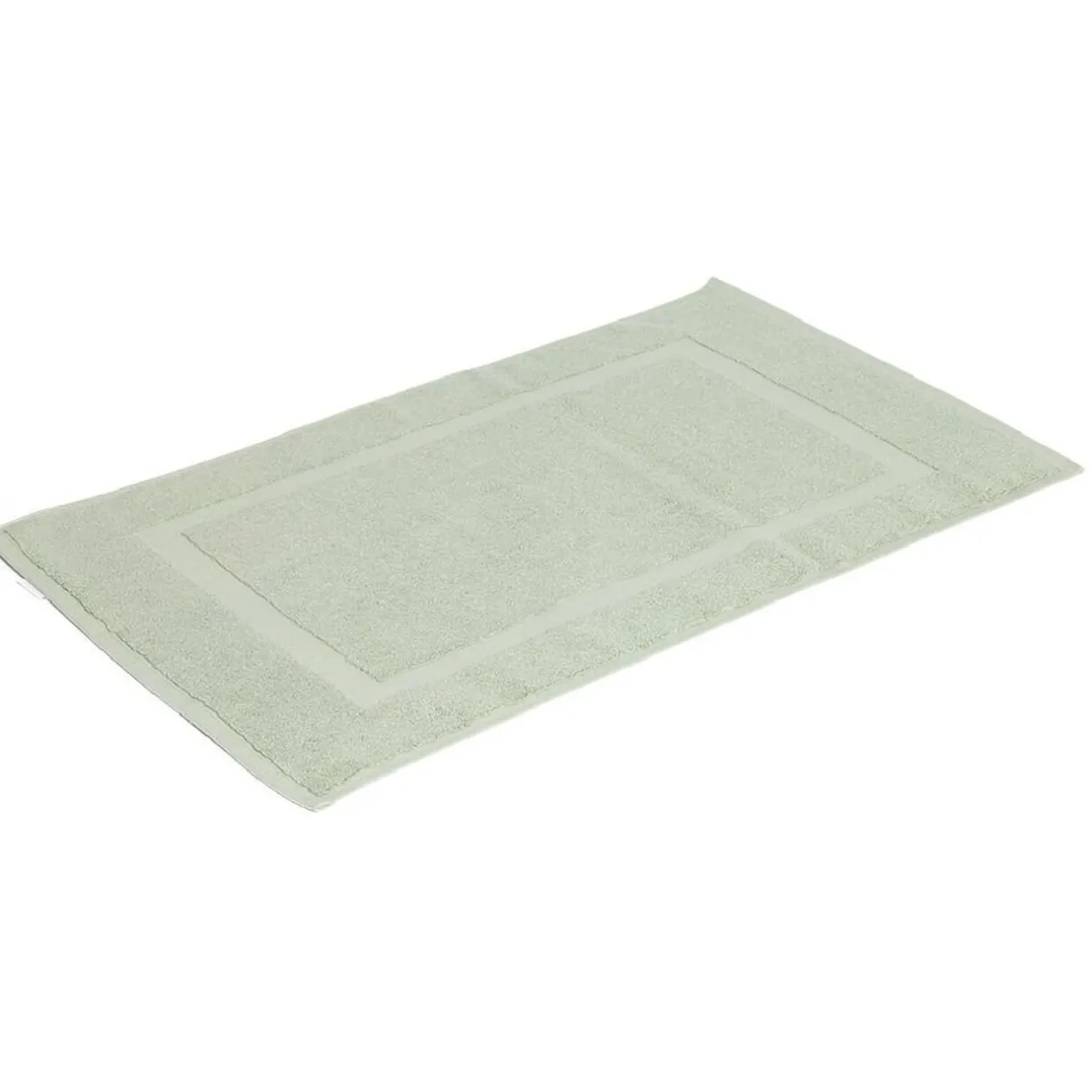 Discount Gifi Tapis salle de bain coton vert 70x40 cm