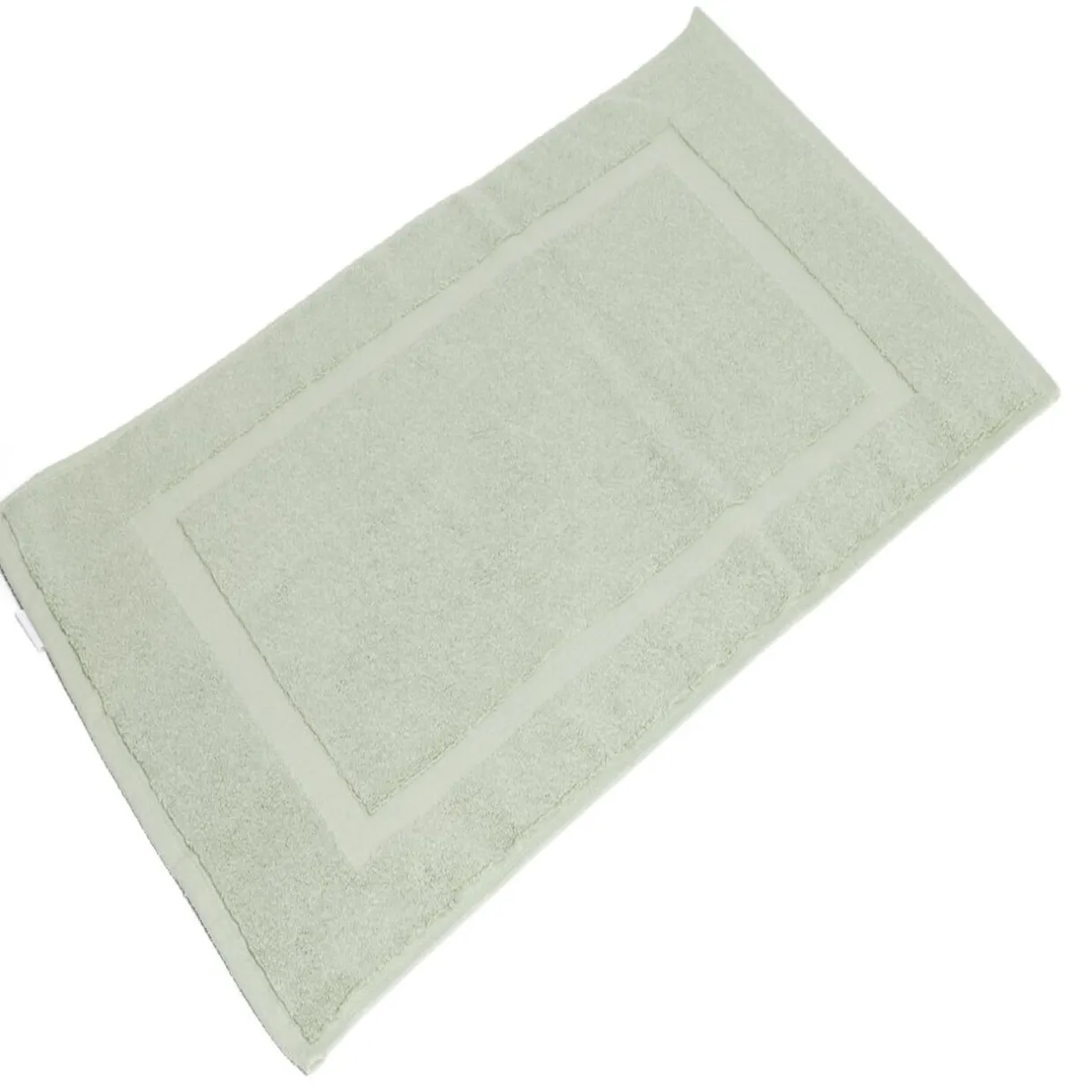 Discount Gifi Tapis salle de bain coton vert 70x40 cm