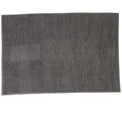 Hot Gifi Tapis salle de bain gris chenille