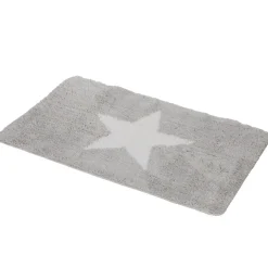 Best Gifi Tapis salle de bain gris design étoile