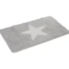 Clearance Gifi Tapis salle de bain gris motif étoile