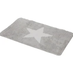 Clearance Gifi Tapis salle de bain gris motif étoile