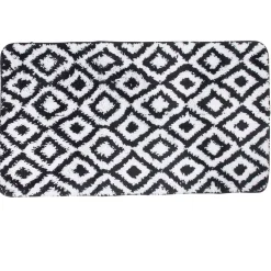 Online Gifi Tapis salle de bain motif géométrique noir blanc