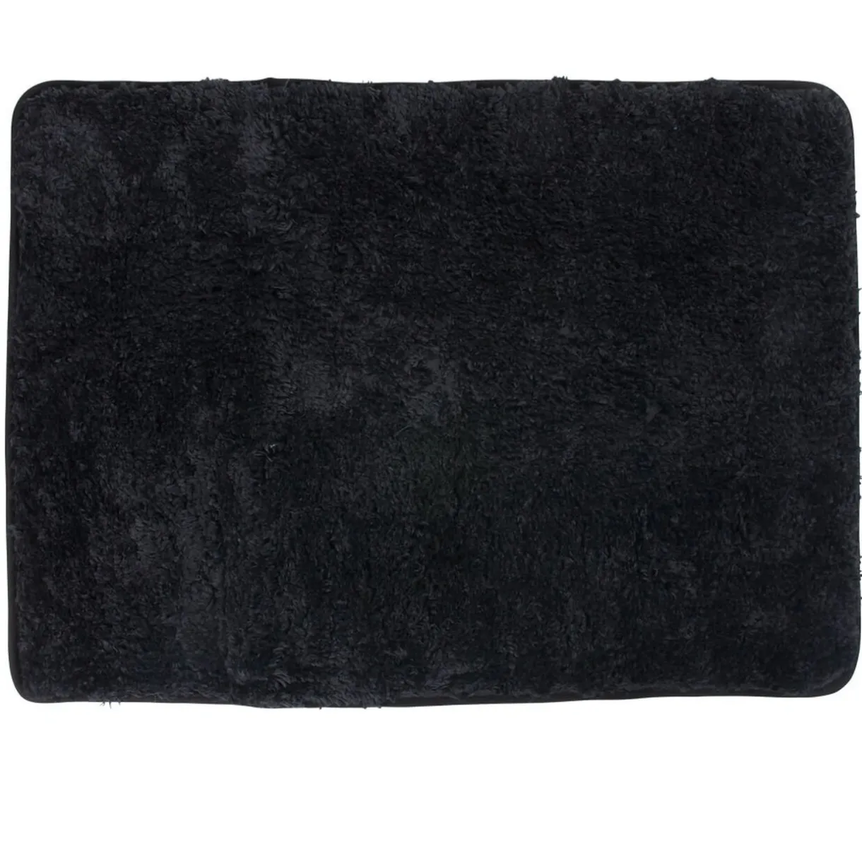 Discount Gifi Tapis salle de bain uni noir