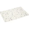 Nettoyage Et Entretien|Gifi Tapis vinyle blanc décor tâches grises et noires 70x50 cm