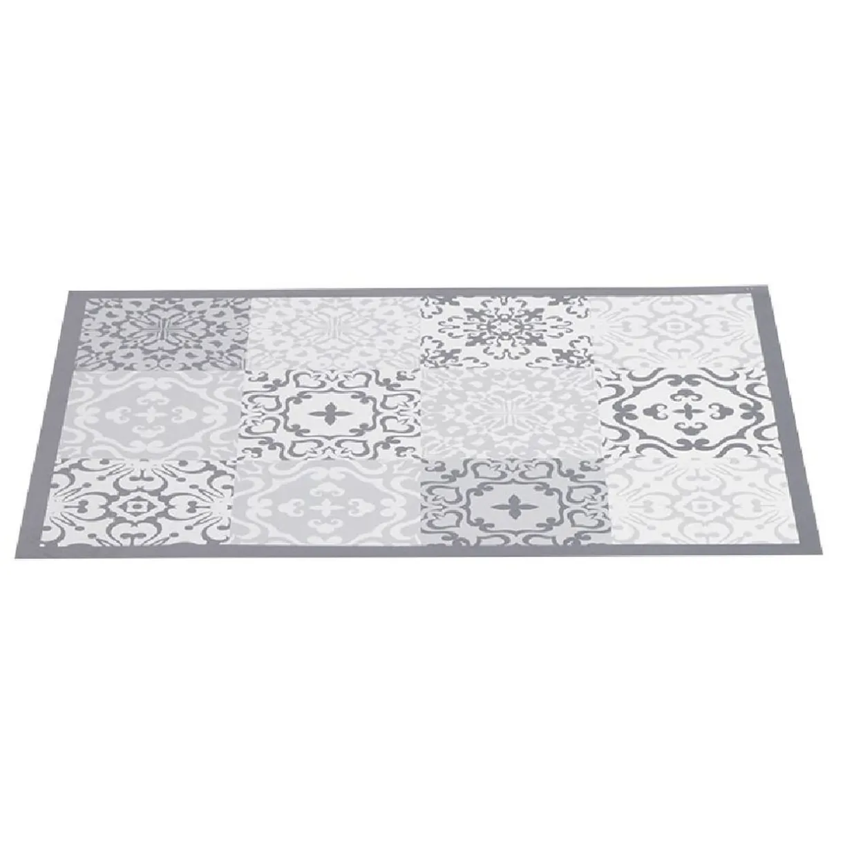 Nettoyage Et Entretien|Gifi Tapis vinyle imprimé carreau de ciment gris L.70 cm
