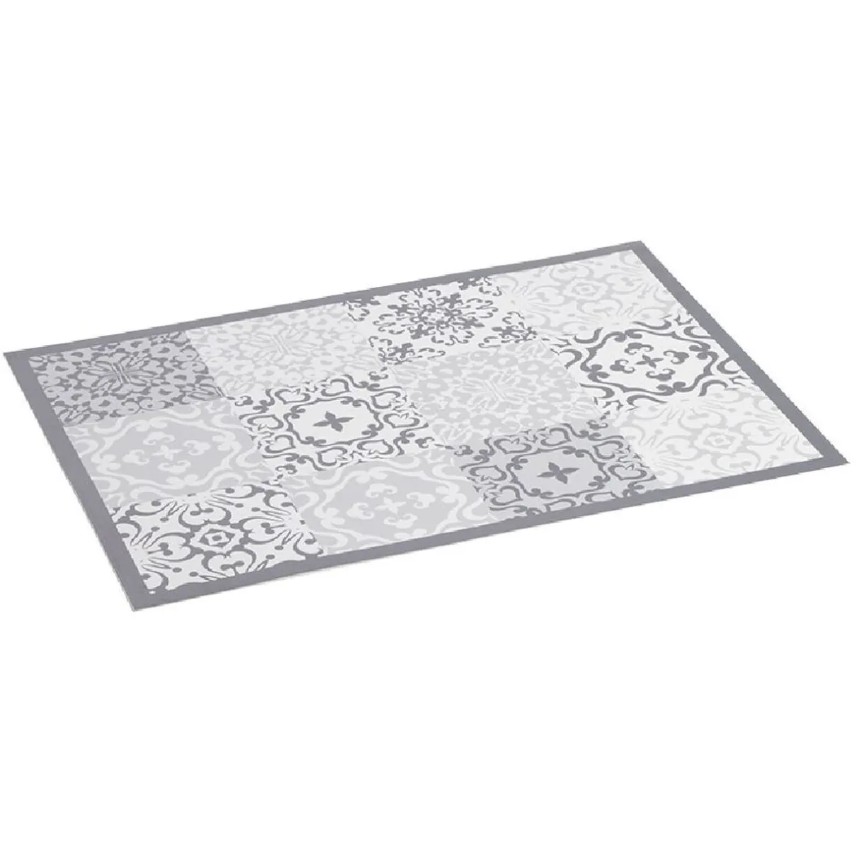 Nettoyage Et Entretien|Gifi Tapis vinyle imprimé carreau de ciment gris L.70 cm