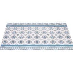 Nettoyage Et Entretien|Gifi Tapis vinyle imprimé géométrique bleu gris L. 70 cm