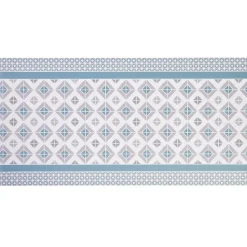 Nettoyage Et Entretien|Gifi Tapis vinyle imprimé géométrique bleu gris L. 99 cm