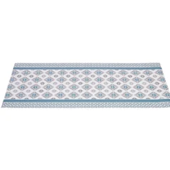 Nettoyage Et Entretien|Gifi Tapis vinyle imprimé géométrique bleu gris L. 99 cm