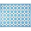 Nettoyage Et Entretien|Gifi Tapis vinyle motif carreau de ciment bleu et blanc 72x95cm