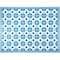 Nettoyage Et Entretien|Gifi Tapis vinyle motif carreau de ciment bleu et blanc 72x95cm