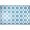 Nettoyage Et Entretien|Gifi Tapis vinyle motif carreau de ciment bleu et blanc 97x147cm