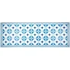 Nettoyage Et Entretien|Gifi Tapis vinyle motif carreau de ciment bleu et blanc 70x190cm